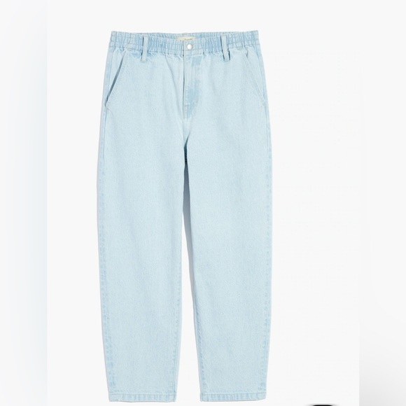Madewell Women’s Pull On Balloon Jeans Brittany‎ Wash Tencel Denim Edition Sz L - Picture 2 of 14